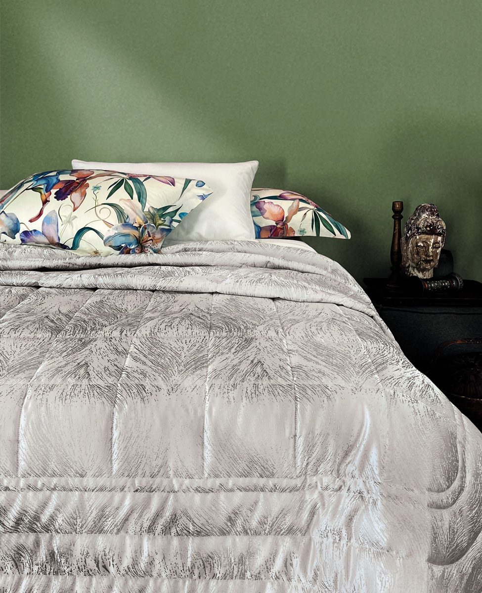 Svad Dondi Copriletto Trapuntato Matrimoniale In Tessuto Jacquard Claridge