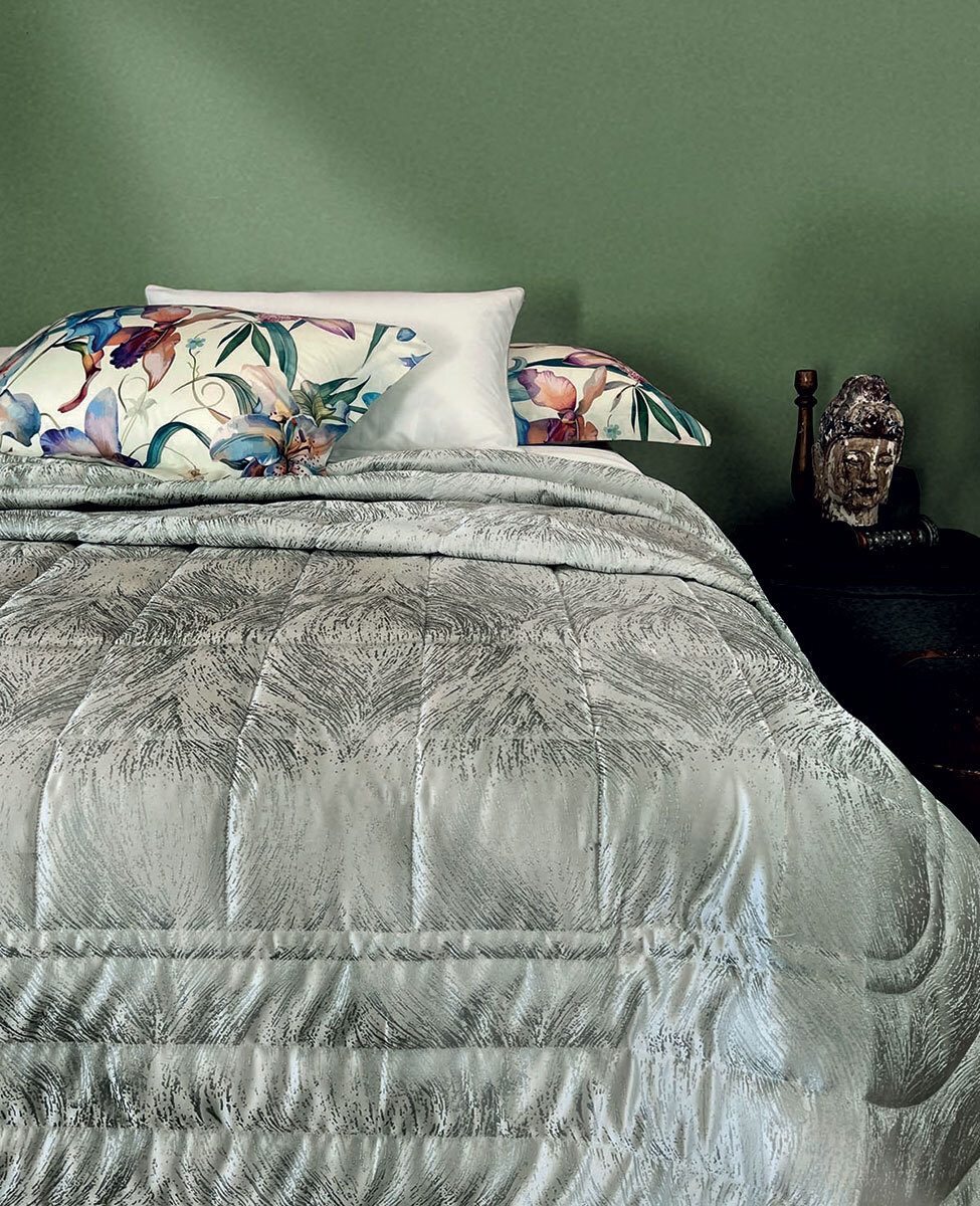Svad Dondi Copriletto Trapuntato Matrimoniale In Tessuto Jacquard Claridge