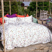 Tessitura Toscana Telerie Completo Lenzuola Matrimoniale In Raso Di Cotone Clori Fiore Piccolo