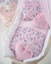 Blumarine Baby Completo Copripiumino Culla 4Pz In Percalle di cotone Mongolfiera