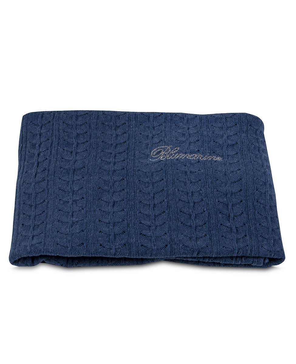 Blumarine Baby Copertina Culla In Lana Jacquard Punzonato Eloise