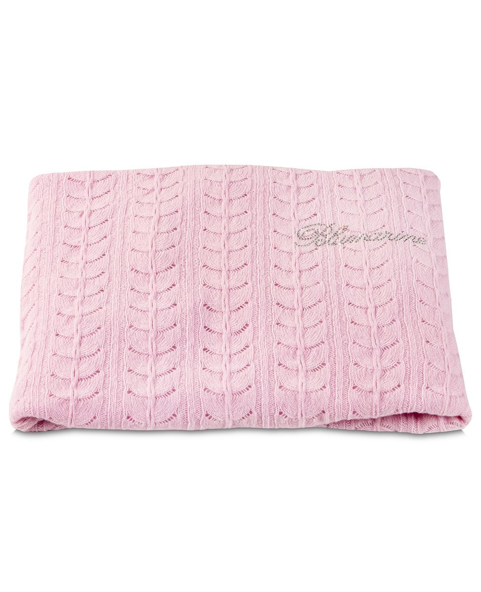 Blumarine Baby Copertina Culla In Lana Jacquard Punzonato Eloise