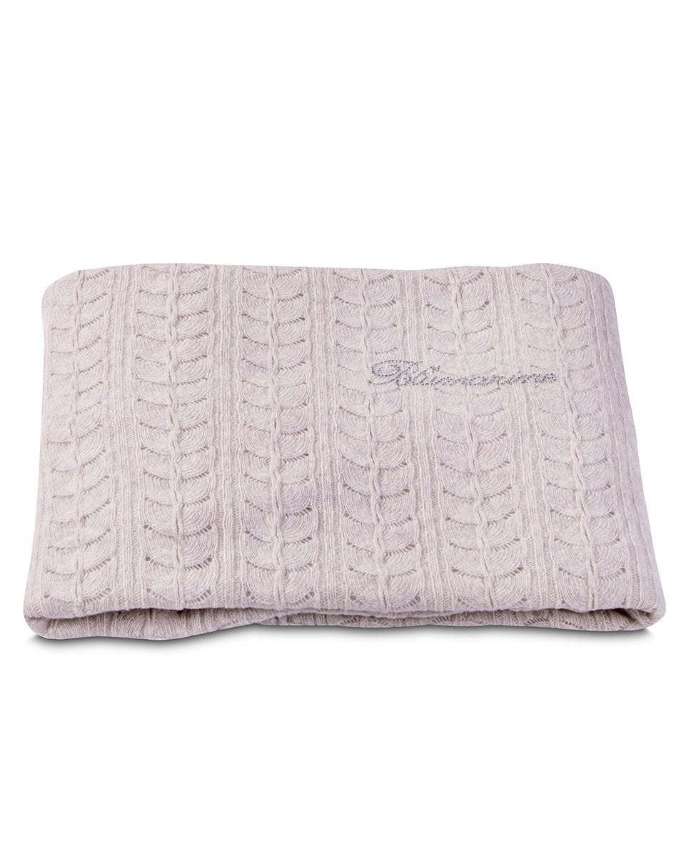 Blumarine Baby Copertina Culla In Lana Jacquard Punzonato Eloise