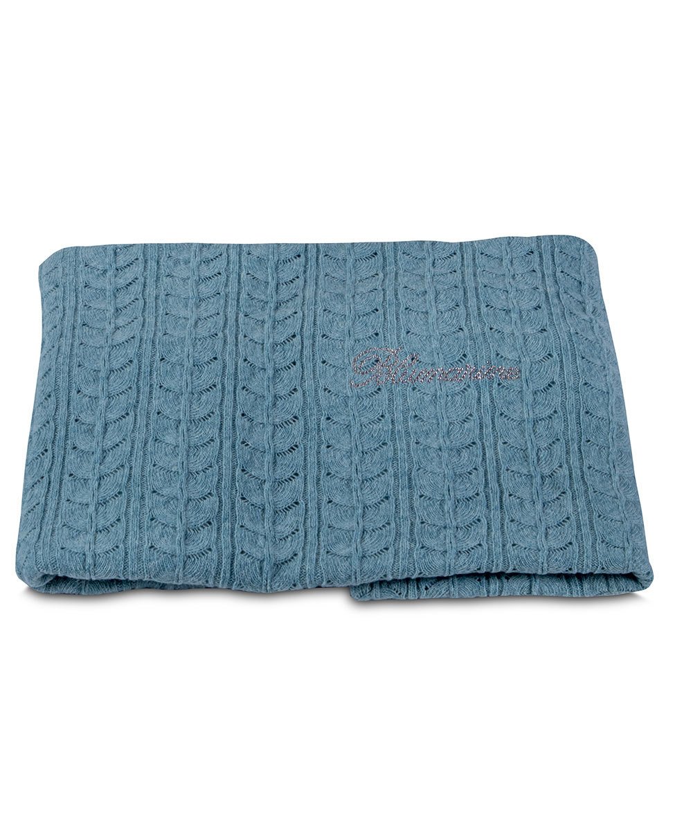 Blumarine Baby Copertina Culla In Lana Jacquard Punzonato Eloise