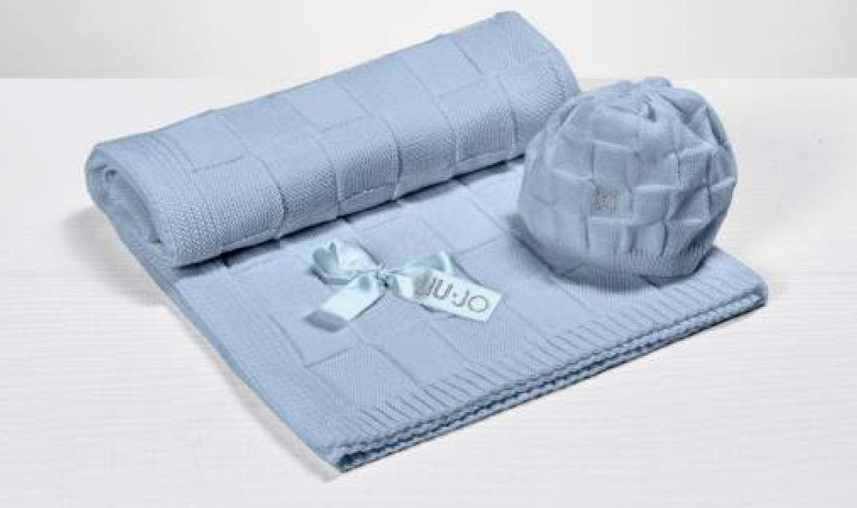 Liu Jo Baby Copertina Culla E Carrozzina In Lana Merinos Quadrati Bl524B