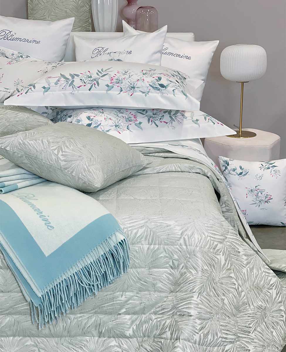 Blumarine Copriletto Trapuntato Matrimoniale In Jacquard Evelyn