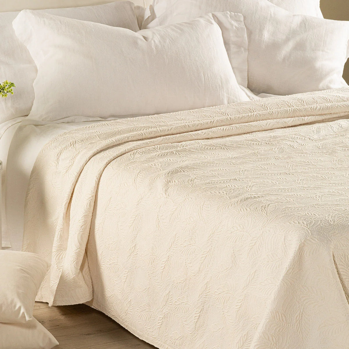 Caleffi Copriletto Liscio Matrimoniale In Cotone Jacquard Egeo