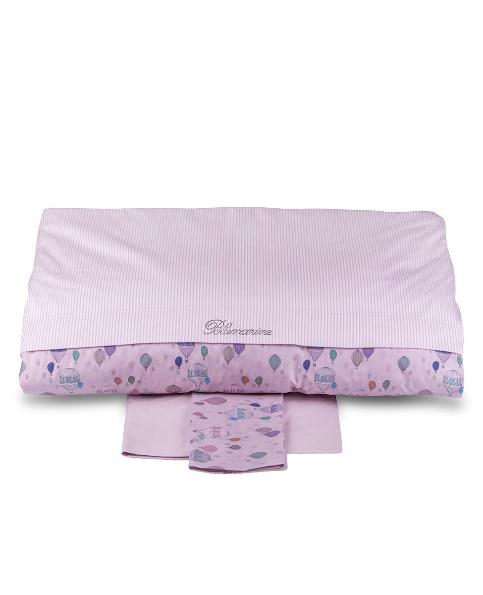Blumarine Baby Completo Copripiumino Culla 4Pz In Percalle di cotone Mongolfiera