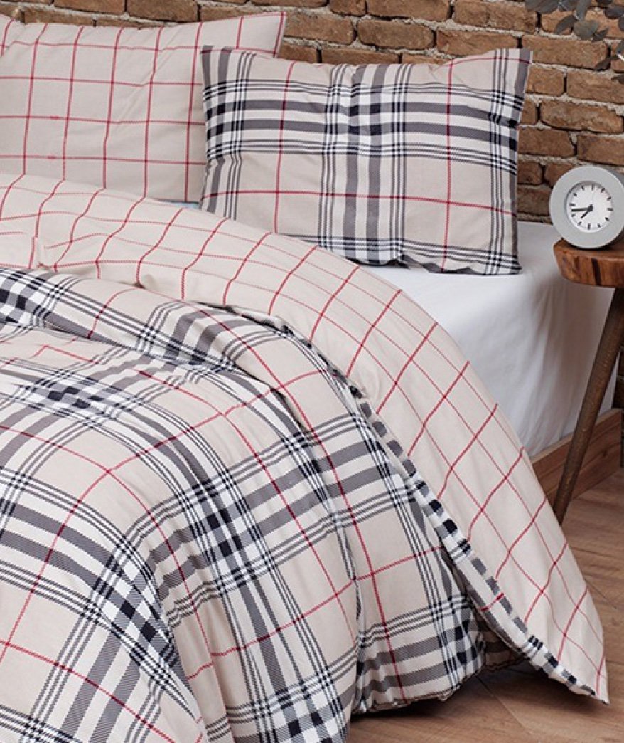 Daunex Parure Copripiumino Double Face In Cotone Stampato Boston