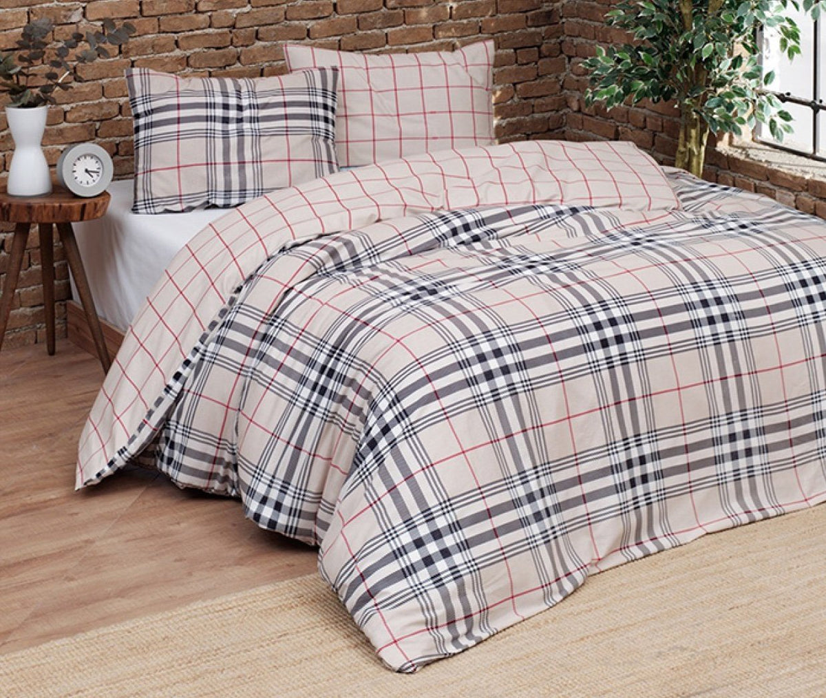 Daunex Parure Copripiumino Double Face In Cotone Stampato Boston