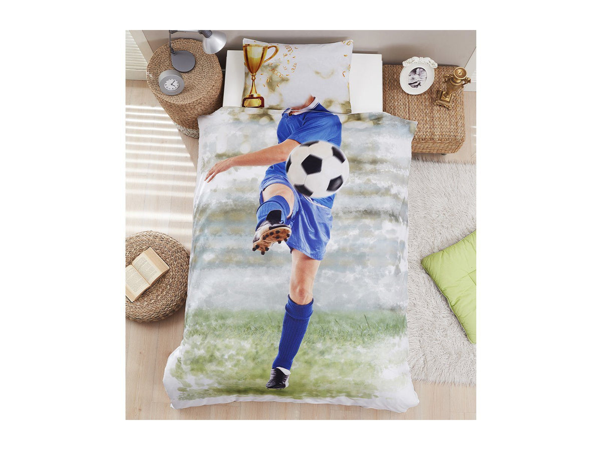 DAUNEX PARURE COPRIPIUMINO IN COTONE STAMPATO SOCCER