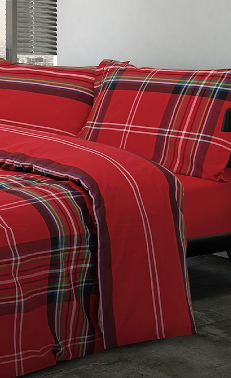 Daunex Parure Copripiumino Tinto In Filo Double Face Windsor