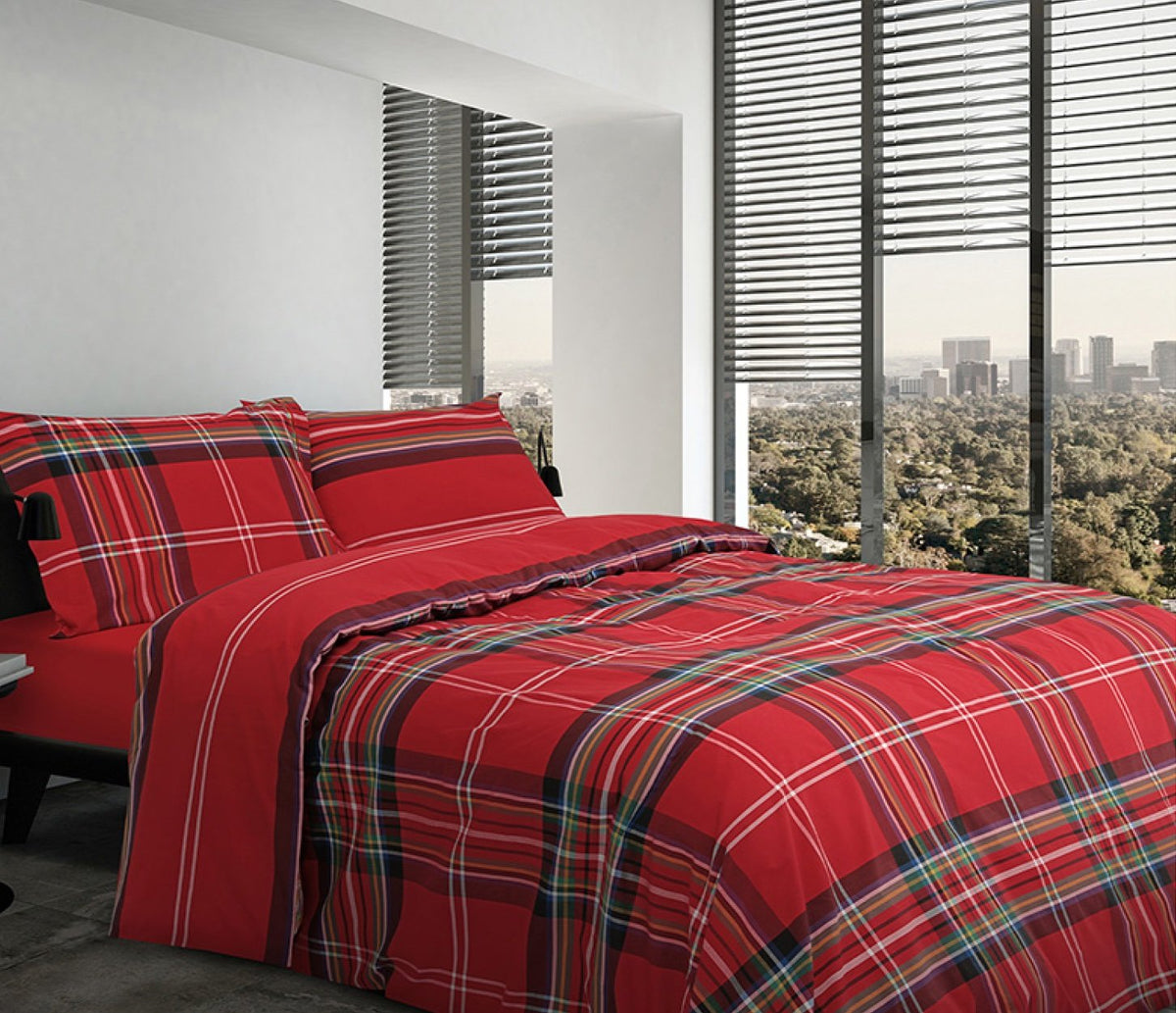 Daunex Parure Copripiumino Tinto In Filo Double Face Windsor