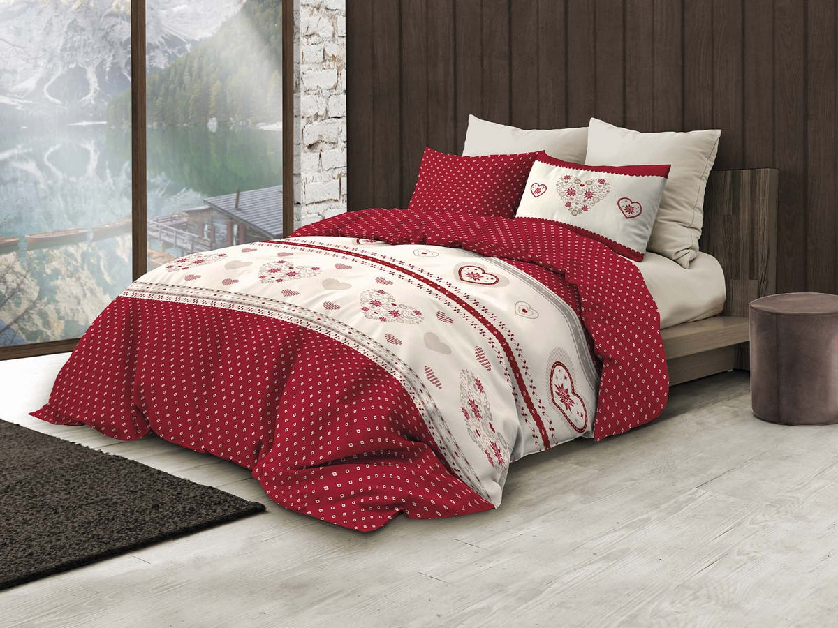 Daunex Parure Copripiumino Double Face In Cotone Stampato Chambery
