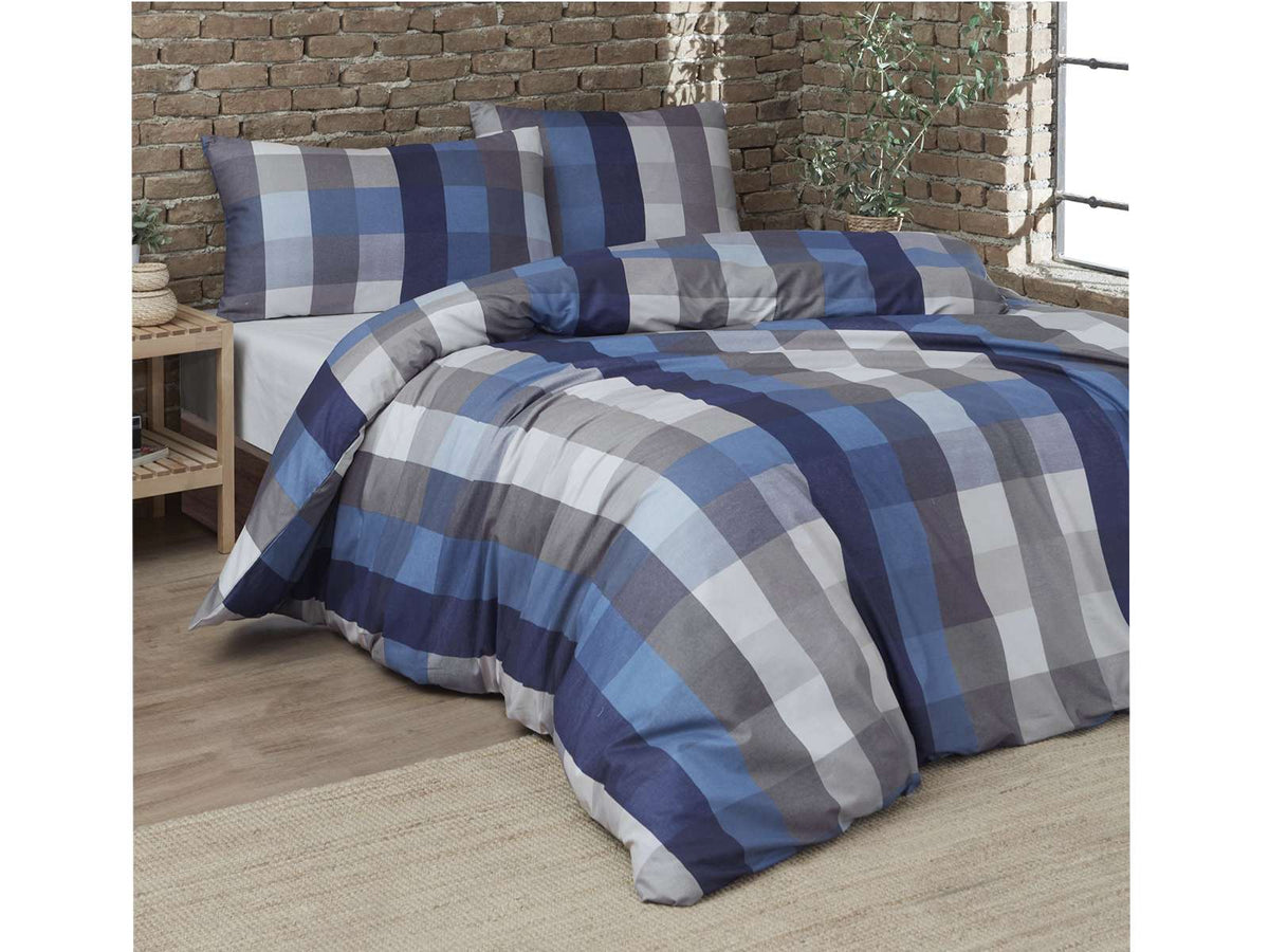 Daunex Parure Copripiumino Double Face In Cotone Stampato Glasgow