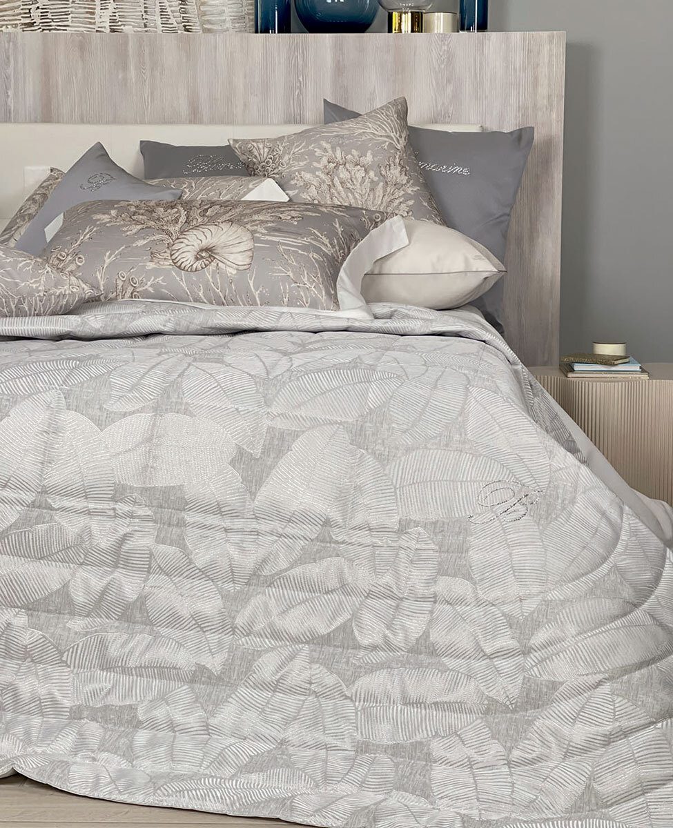 Blumarine Copriletto Trapuntato Matrimoniale In Tessuto Jacquard Jennifer