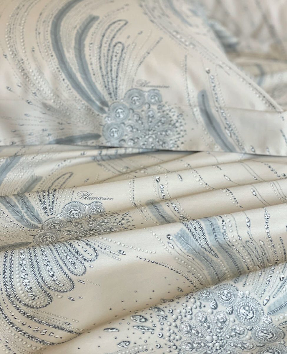Blumarine Cuscino Arredo In Raso Di Cotone Belle Epoque