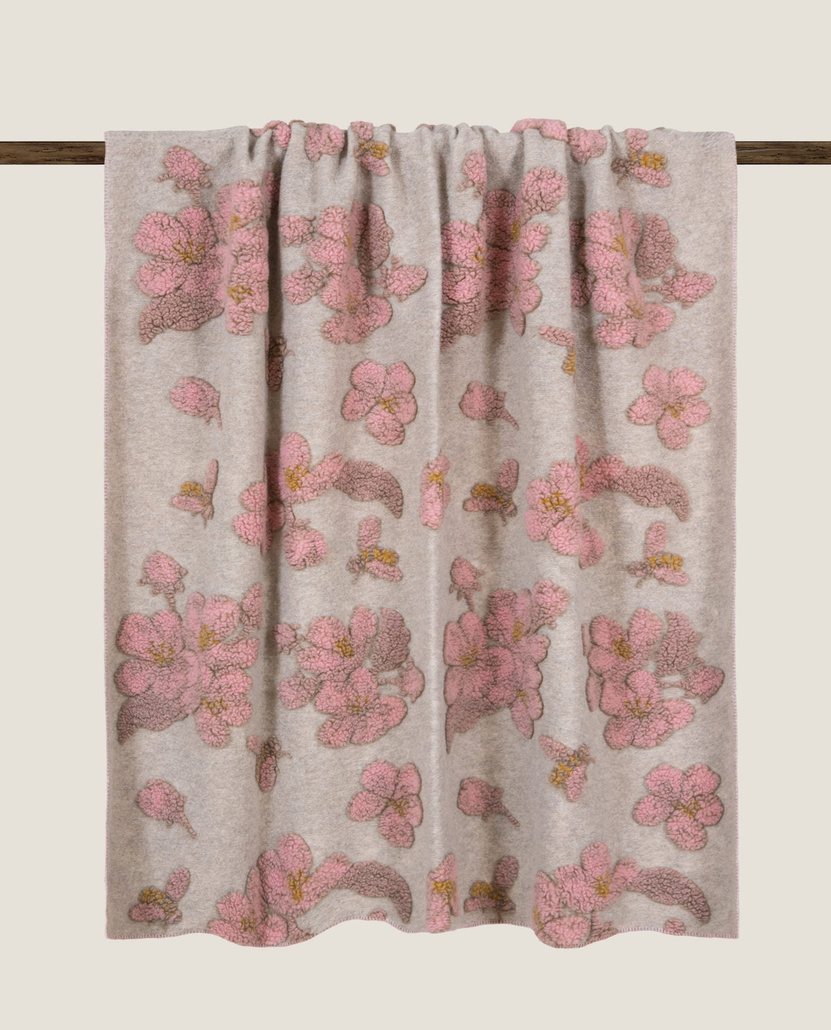 Frati Home Coperta Plaid In Mista Lana Cotta Magnolia Beige