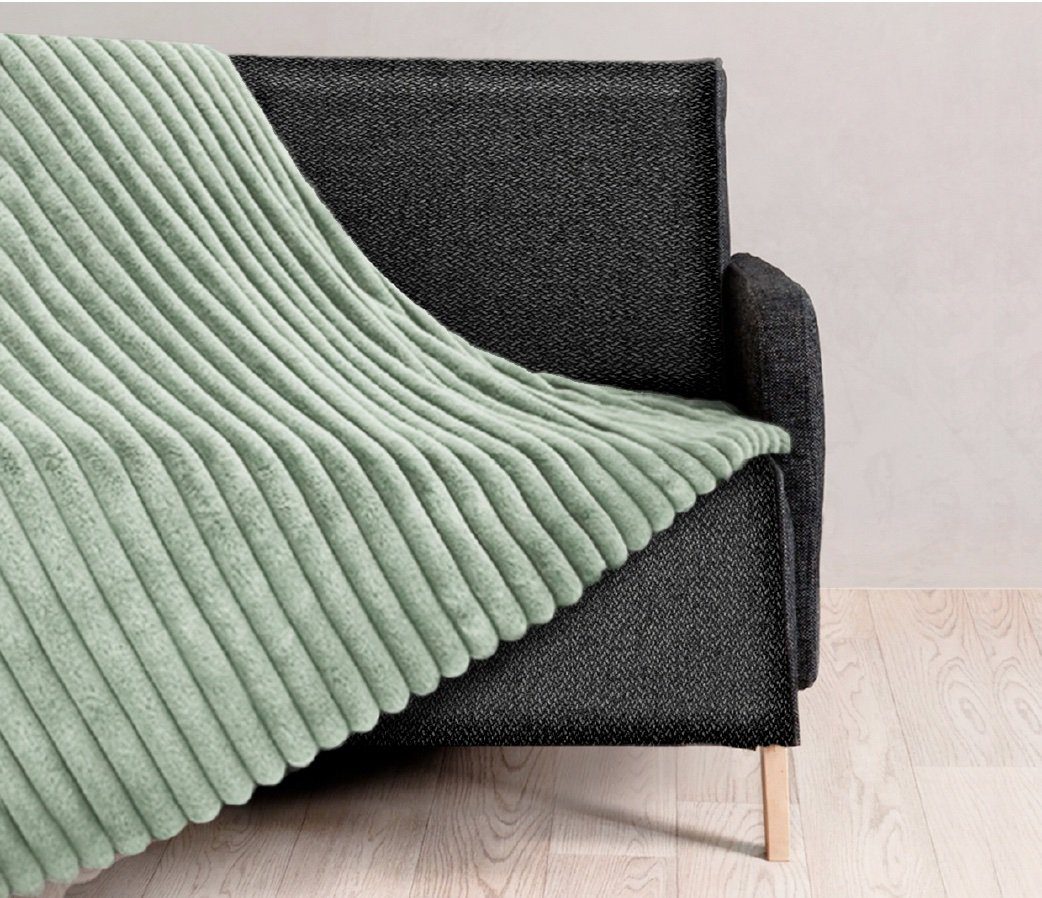 Daunex Plaid In Caldo Jacquard Striped Eco Fur