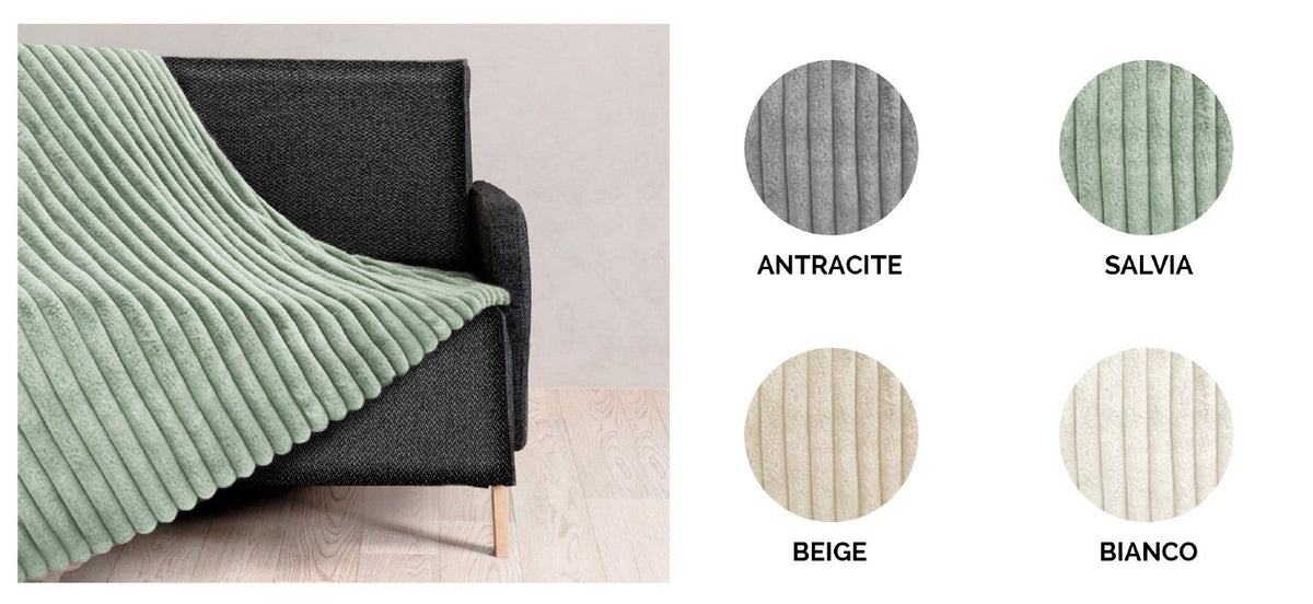 Daunex Plaid In Caldo Jacquard Striped Eco Fur