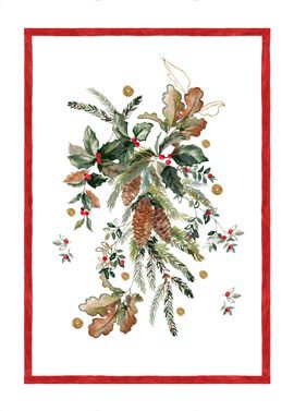 Tessitura Toscana Telerie Strofinaccio Natalizio In Lino Etoile