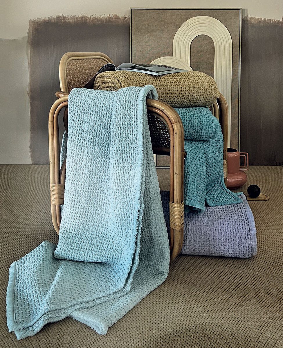 Svad Dondi Copriletto Matrimoniale Liscio In Cotone Jacquard Cancun