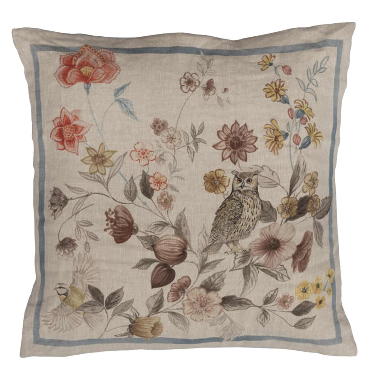 TESSITURA TOSCANA TELERIE CUSCINI DECORATIVI LINO FLORETTE