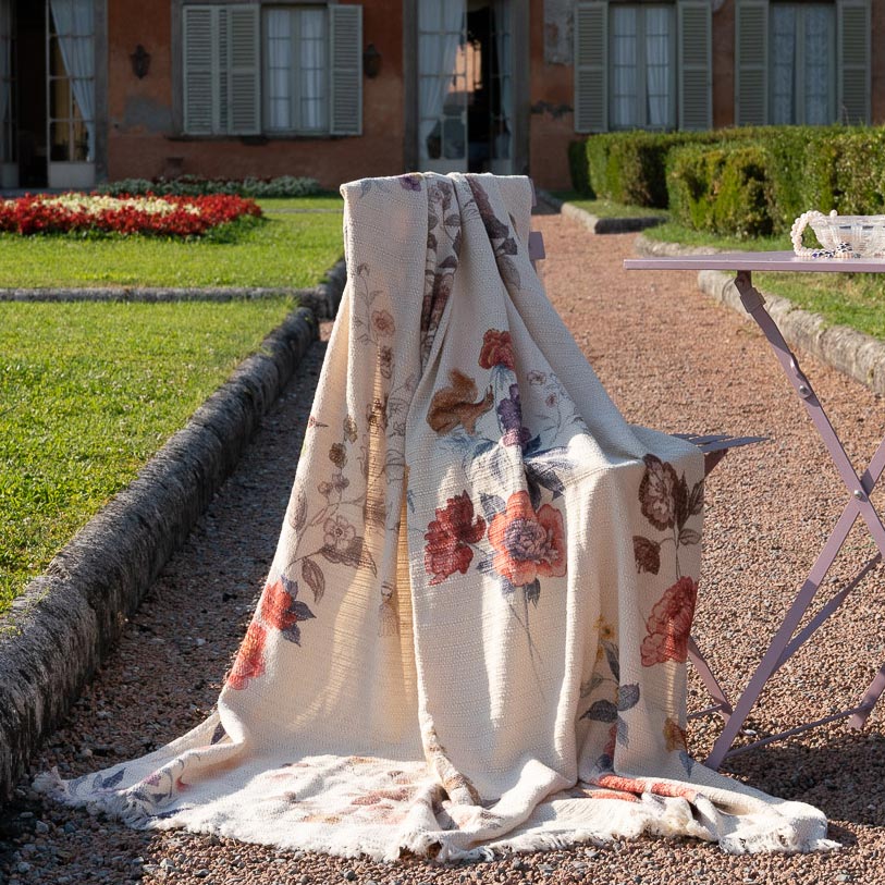 Tessitura Toscana Telerie Plaid Telinus In Cotone Florette