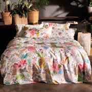 Tessitura Toscana Telerie Completo Lenzuola Matrimoniale In Raso Di Cotone Frida Fiore Grande