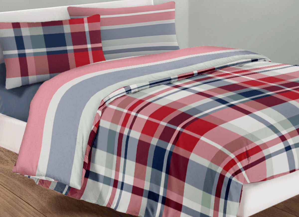 Daunex Parure Copripiumino Tinto In Filo Double Face Galway