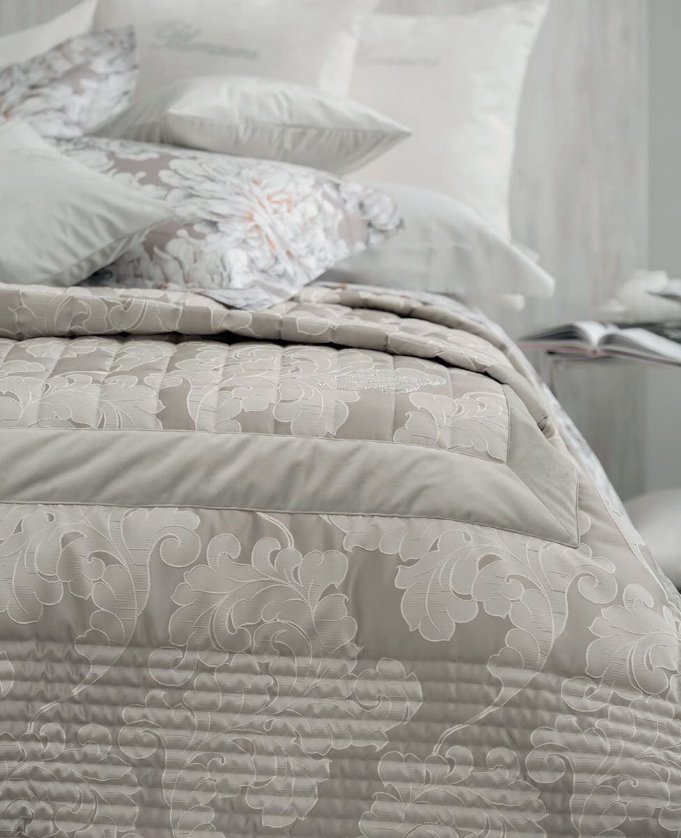 Blumarine Copriletto Trapuntato Costruito Matrimoniale In Jacquard Gemma