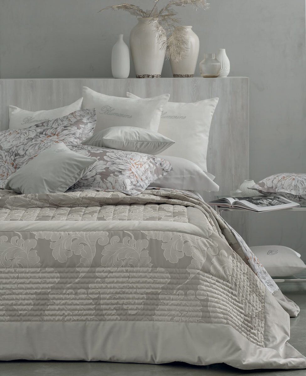 Blumarine Copriletto Trapuntato Costruito Matrimoniale In Jacquard Gemma