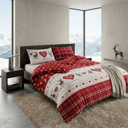 Daunex Parure Copripiumino Double Face In Cotone Stampato Grenoble
