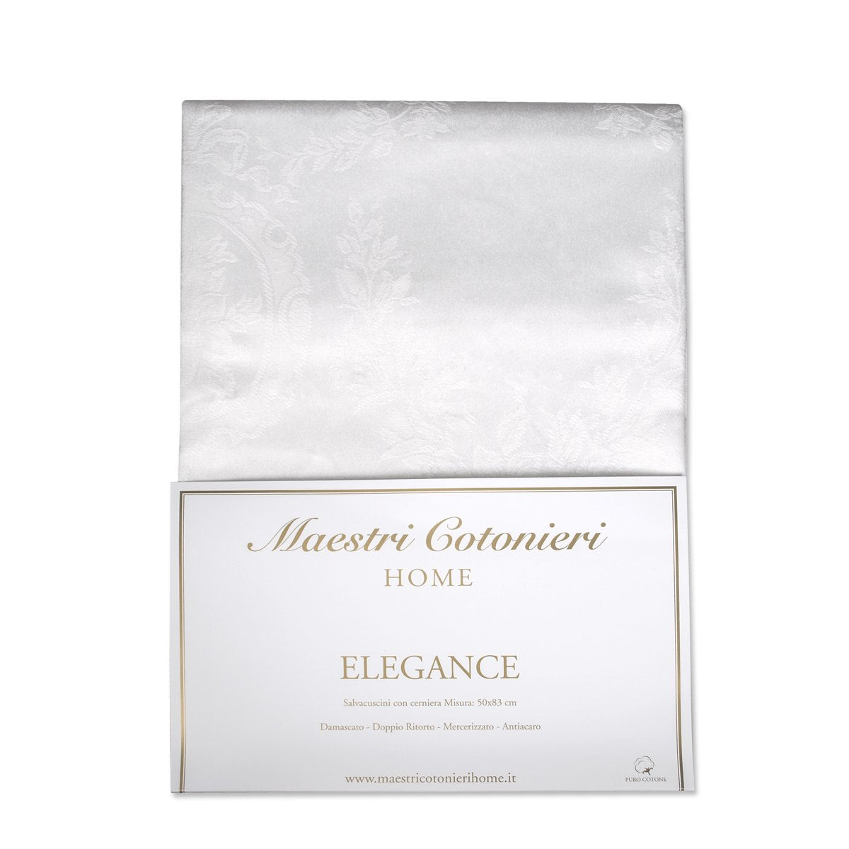 Maestri Cotonieri Set 2 Federe Salvacuscini Damascate Con Zip