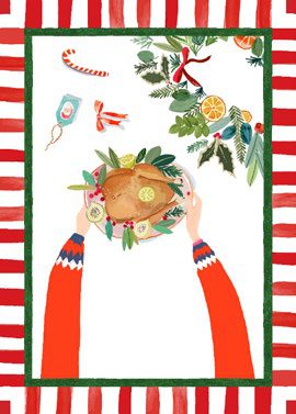 Tessitura Toscana Telerie Strofinaccio Natalizio In Lino Hand on Xmas