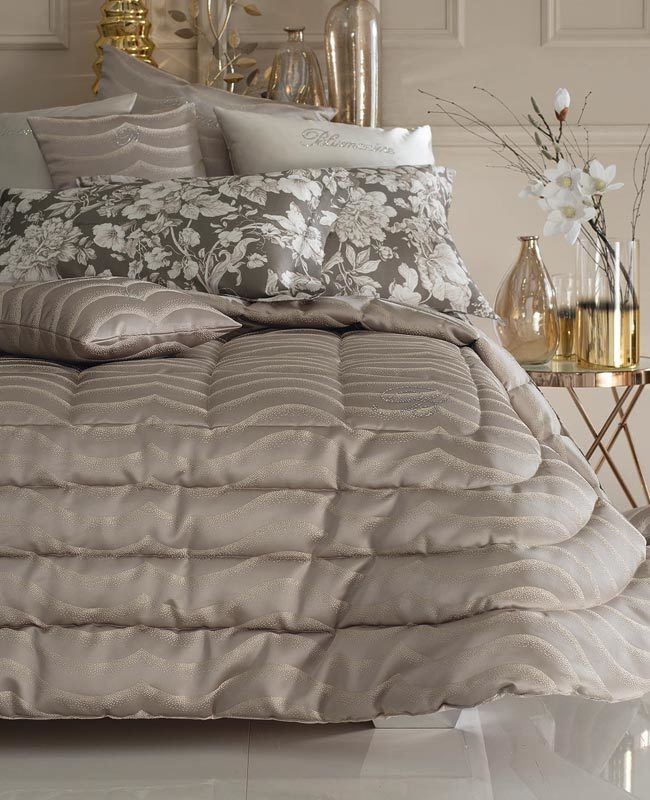 Blumarine Trapunta Matrimoniale In Jacquard Jasmine