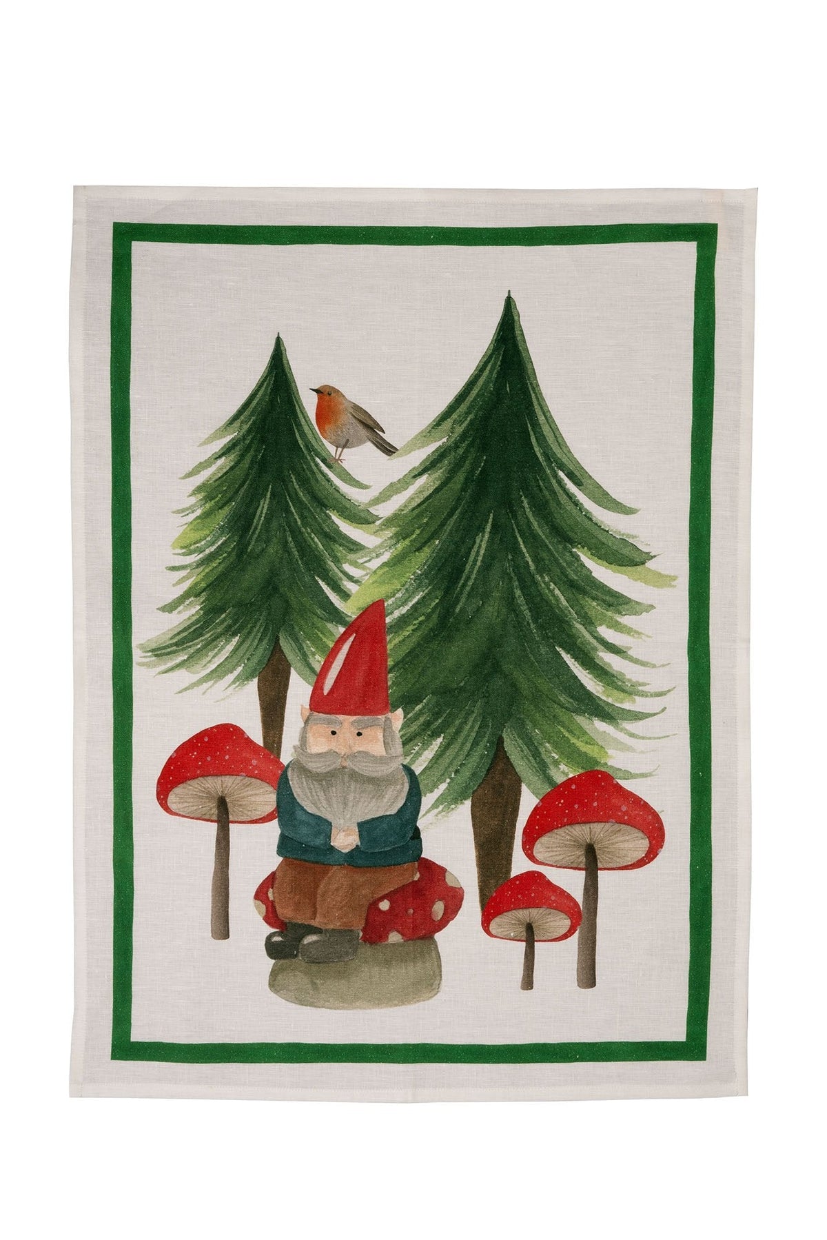 Tessitura Toscana Telerie Strofinaccio Natalizio In Lino Jolly Elf