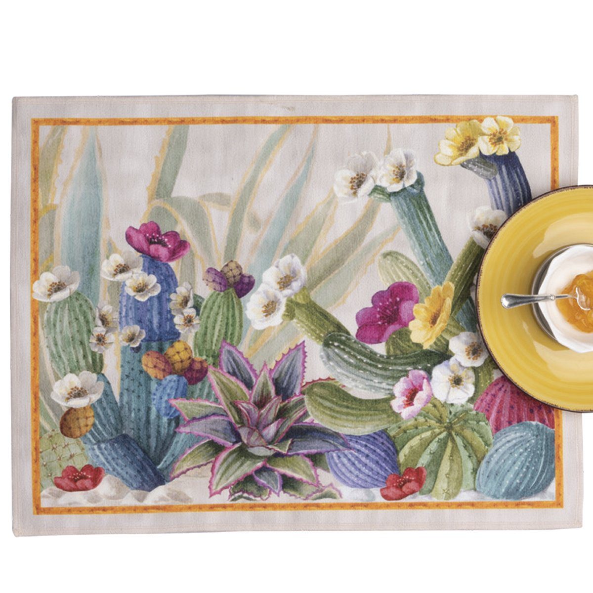 Tessitura Toscana Telerie Set 2 Tovagliette Americane Mymat Kactus