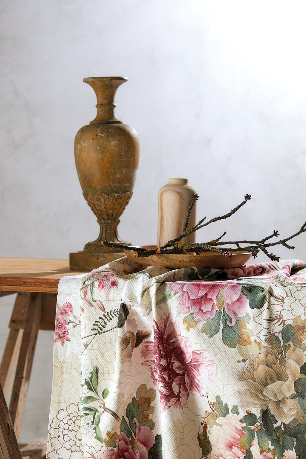 Maison Sucree' Terre Tovaglia E/O Runner In Cotone Riciclato Stampato Kerama