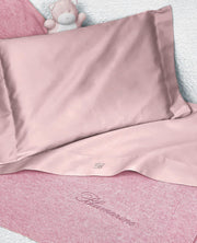 Blumarine Baby Completo Lenzuola 3Pz Cullla/Carrozzina In Raso Di Cotone Baby Lory
