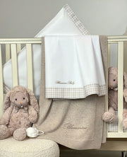 Blumarine Baby Completo Lenzuola 3Pz Lettino In Percalle Di Cotone Stampato British