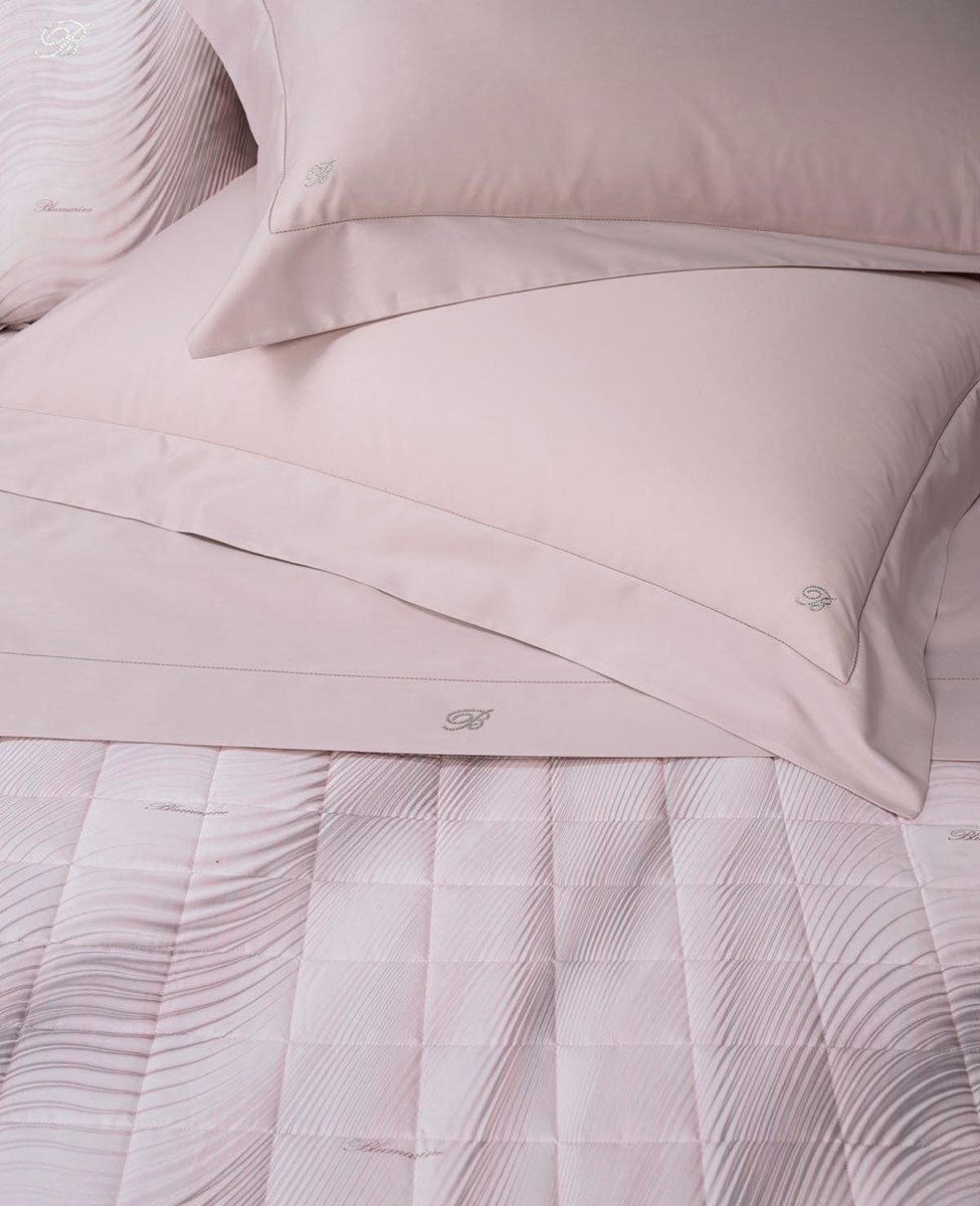 Blumarine Copriletto Trapuntato Matrimoniale In Raso Di Cotone Light Romantic