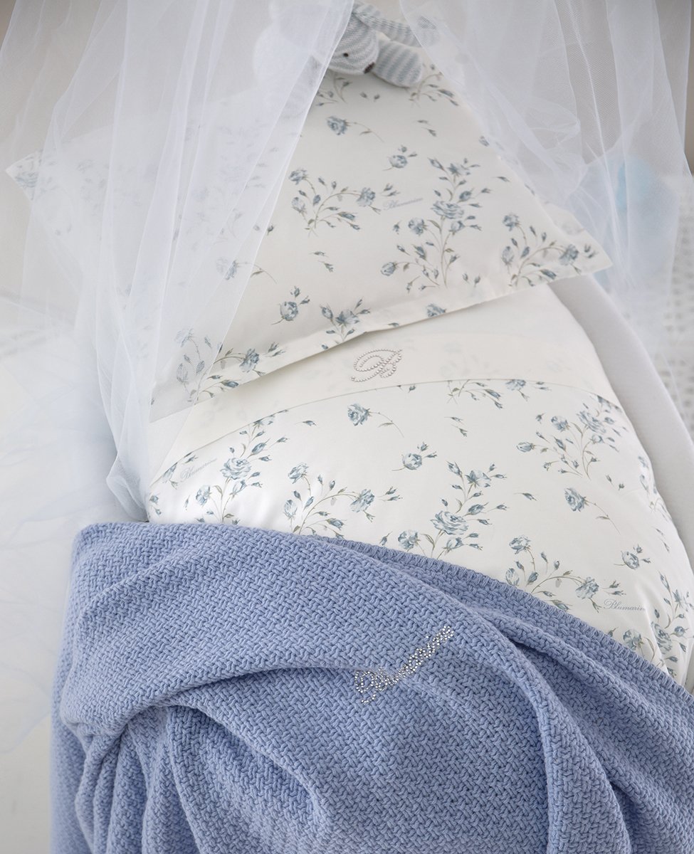Blumarine Baby Completo Copripiumino 4 Pezzi Culla In Cotone Lilibet