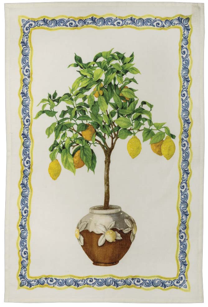Tessitura Toscana Telerie Strofinaccio In Lino Limonaia