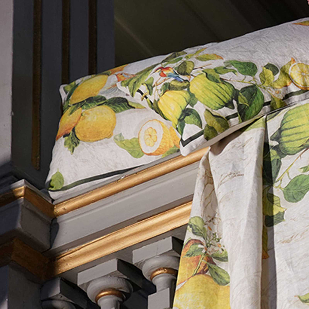 TESSITURA TOSCANA TELERIE CUSCINI DECORATIVI LINO LIMONCELLO