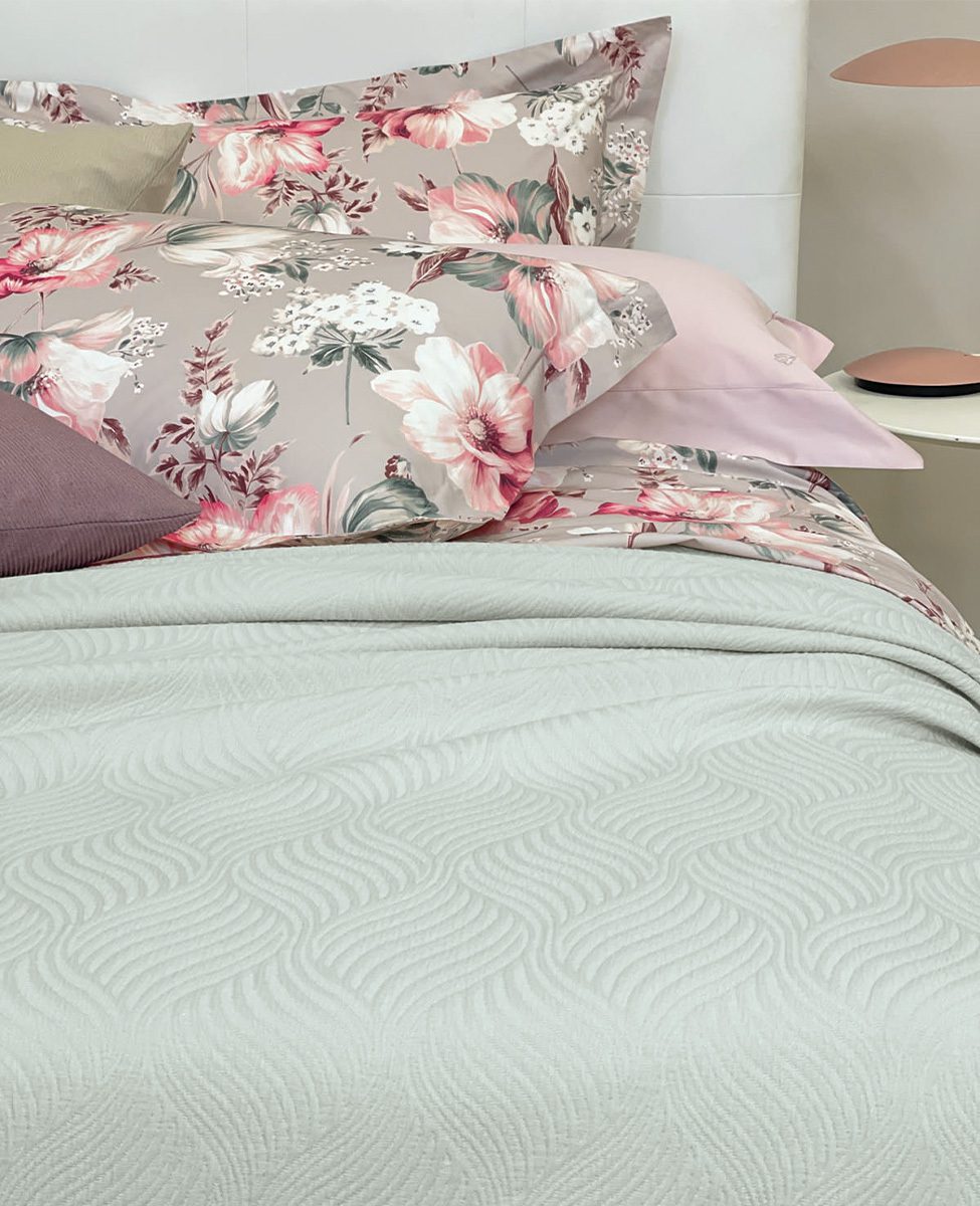 Svad Dondi Copriletto Liscio Matrimoniale In Cotone Jacquard Loli