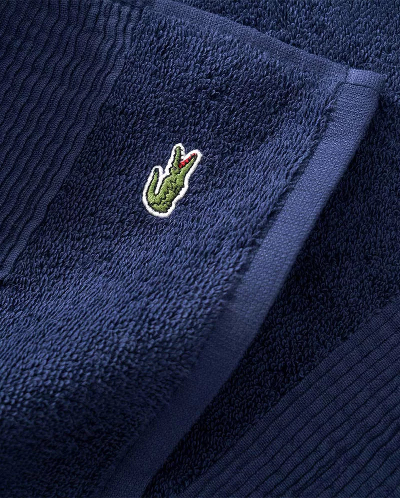 Lacoste Set Asciugamani 1+1 In Spugna Di Cotone Lecroco