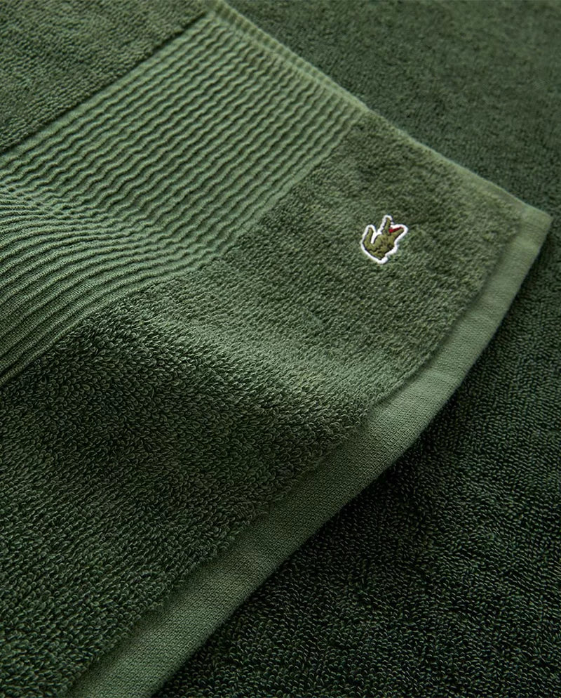 Lacoste Set Asciugamani 1+1 In Spugna Di Cotone Lecroco