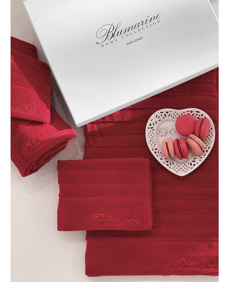 Blumarine Set Asciugamani 1+1 In Spugna Di Cotone Jacquard Mademoiselle