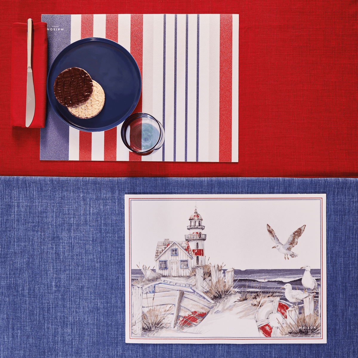 Maison Sucree' Americana In Vinile Antimacchia Stampata Marlontano